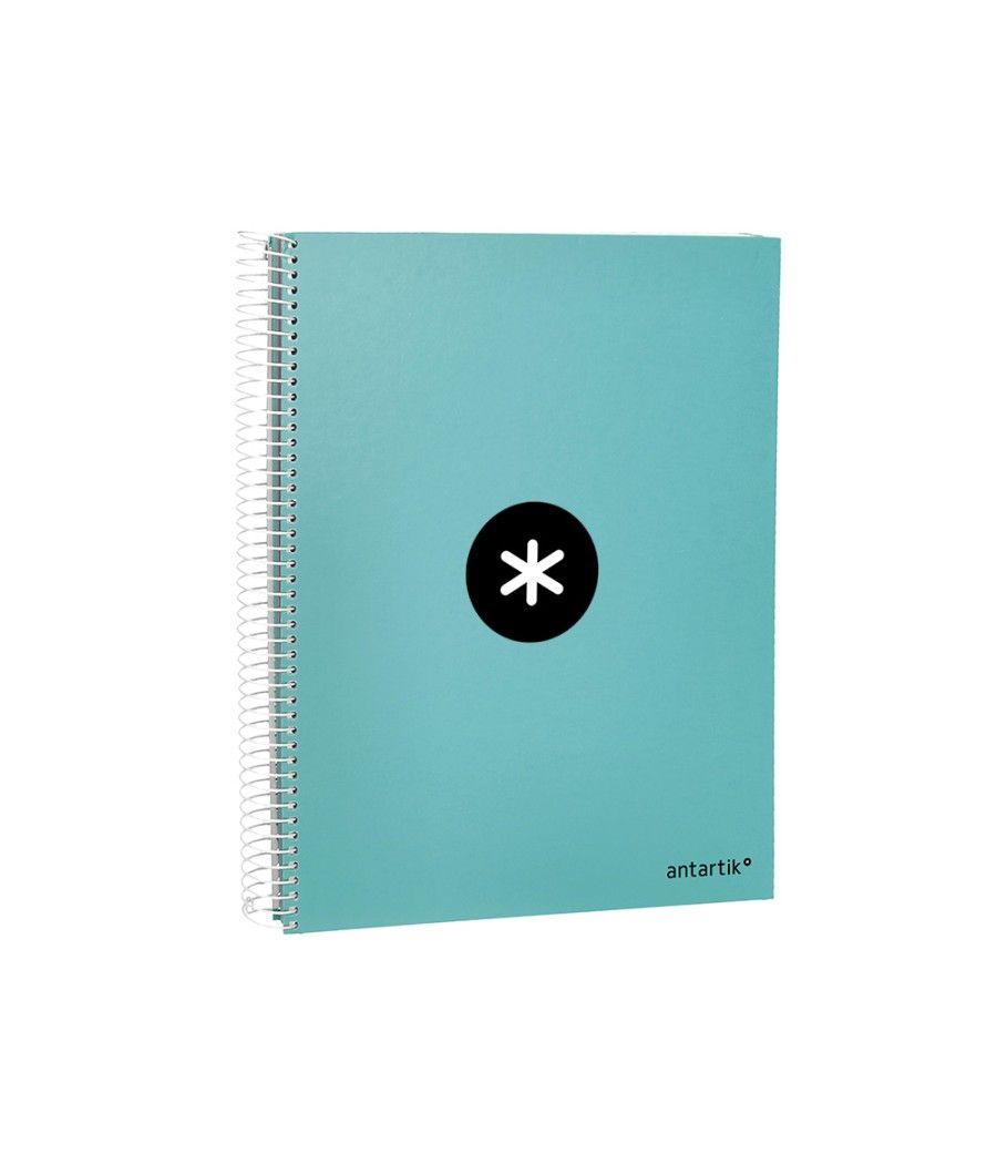 Cuaderno espiral liderpapel a4 micro antartik tapa forrada120h 100 gr cuadro 5mm 5 banda4 taladros color menta - Imagen 6