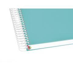 Cuaderno espiral liderpapel a4 micro antartik tapa forrada120h 100 gr cuadro 5mm 5 banda4 taladros color menta - Imagen 9