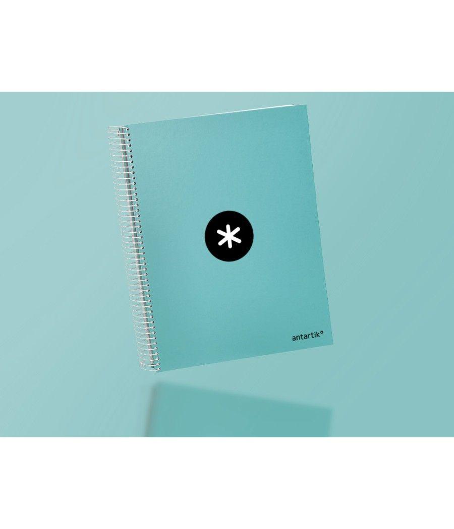 Cuaderno espiral liderpapel a4 micro antartik tapa forrada120h 100 gr cuadro 5mm 5 banda4 taladros color menta - Imagen 10