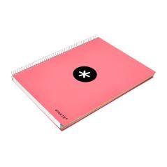 Cuaderno espiral liderpapel a4 micro antartik tapa forrada120h 100 gr cuadro 5mm 5 banda4 taladros color coral - Imagen 7