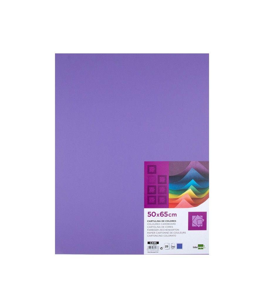 Cartulina liderpapel 50x65 cm 240g/m2 purpura paquete de 25 unidades - Imagen 3