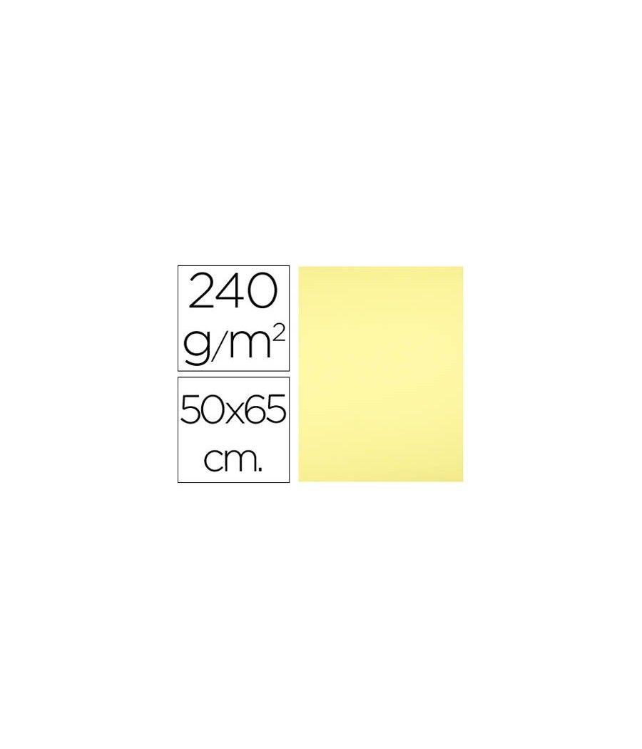 Cartulina liderpapel 50x65 cm 240g/m2 amarillo medio paquete de 25 unidades - Imagen 2