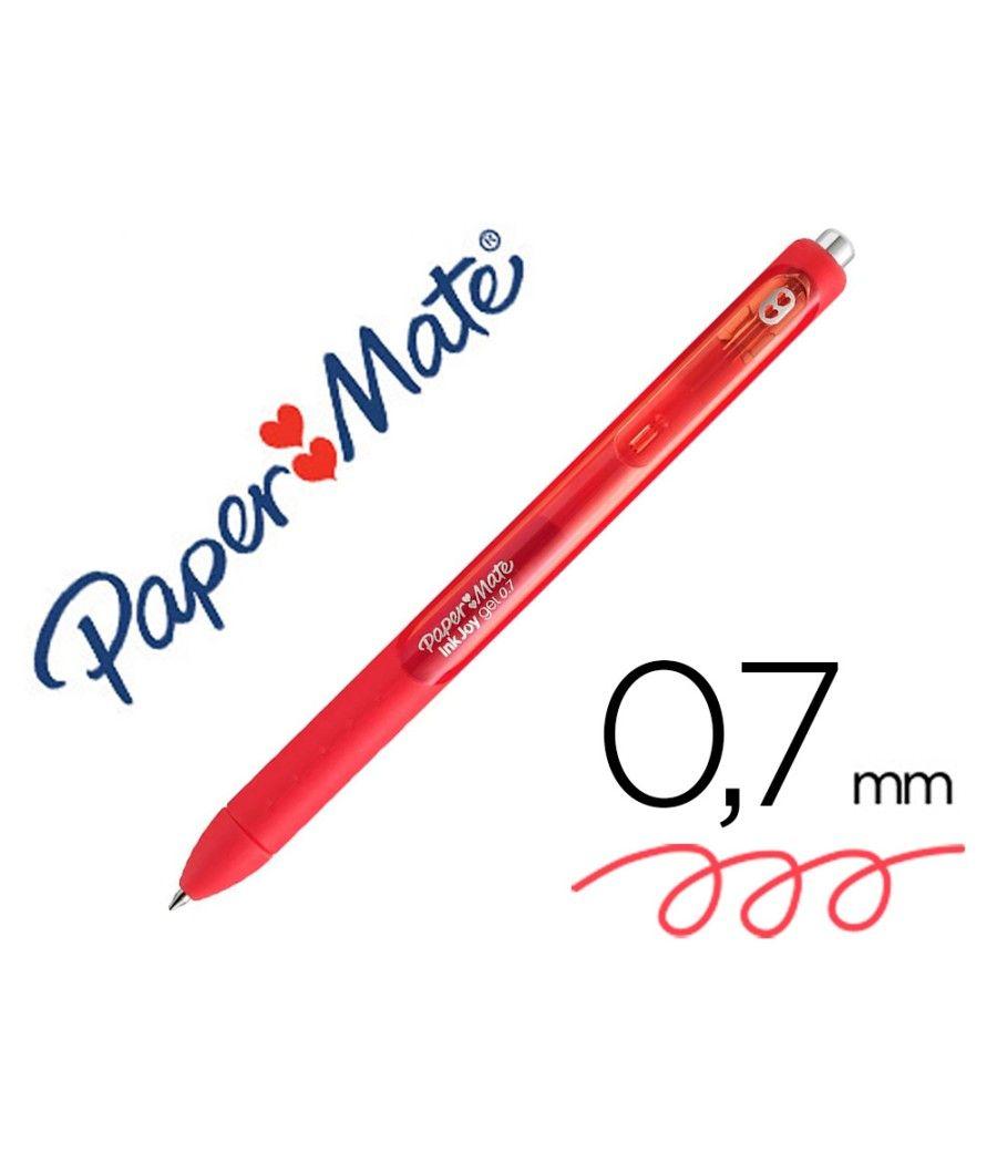 Bolígrafo paper mate inkjoy retráctil gel pen trazo 0,7 mm rojo PACK 12 UNIDADES - Imagen 2