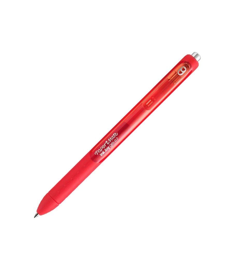 Bolígrafo paper mate inkjoy retráctil gel pen trazo 0,7 mm rojo PACK 12 UNIDADES - Imagen 3