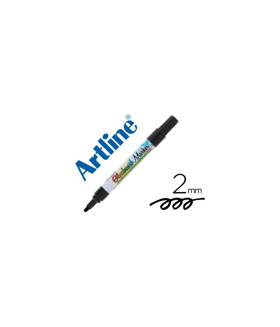 Rotulador artline glass marker especial cristal borrable en seco o humedo color negro PACK 12 UNIDADES - Imagen 2