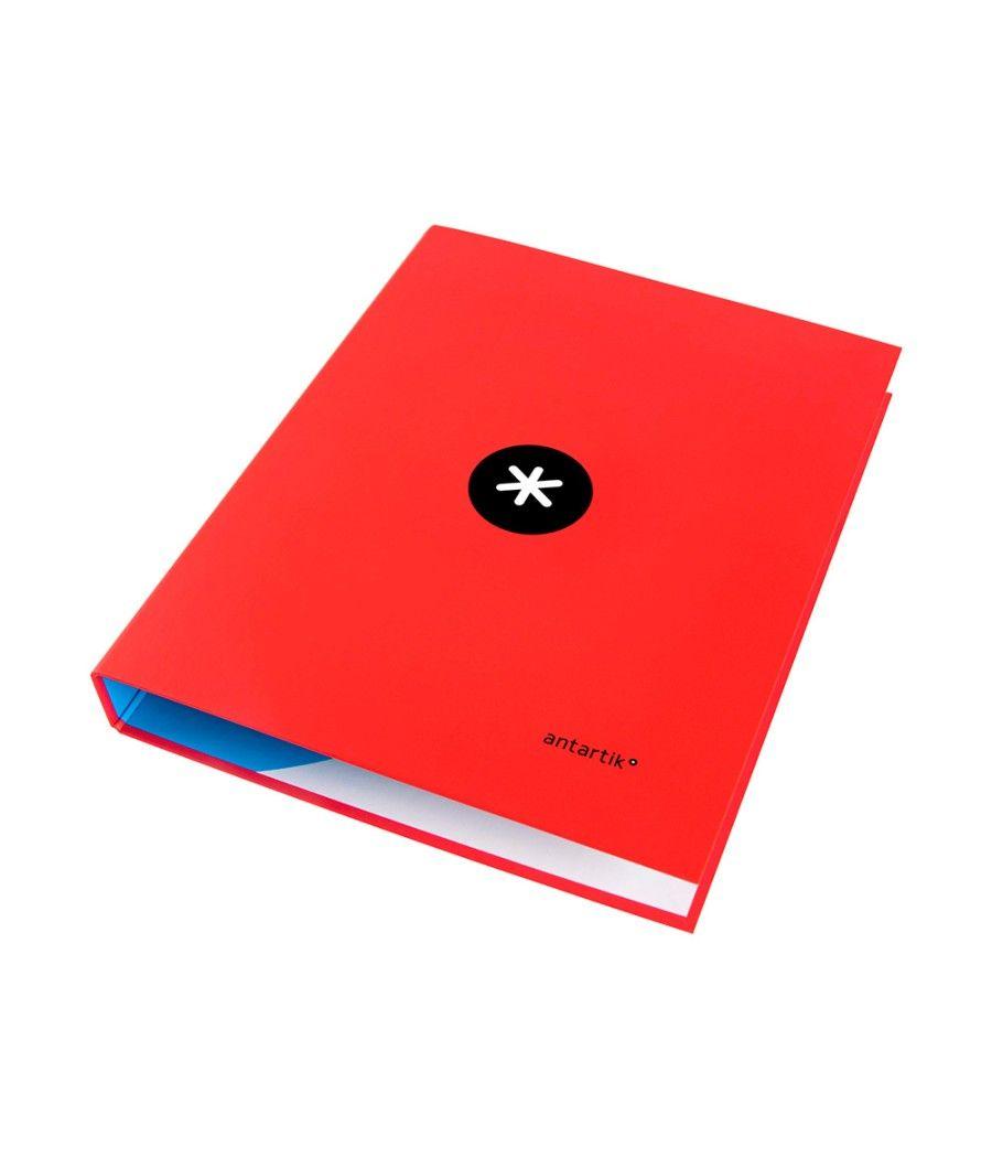 Carpeta liderpapel antartik a4 forrada 4 anillas 25 mm redondas color rojo - Imagen 5