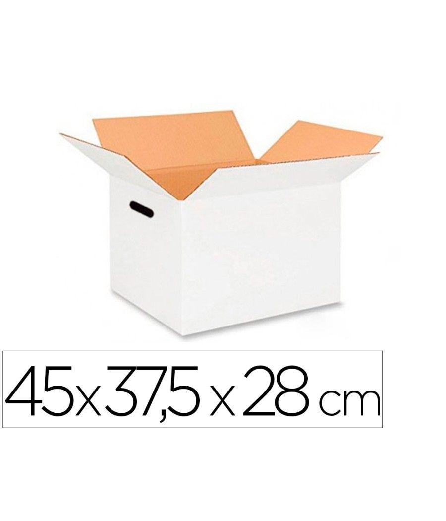 Caja para embalar q-connect blanca con asas doble canal 450x280 mm PACK 15 UNIDADES - Imagen 2