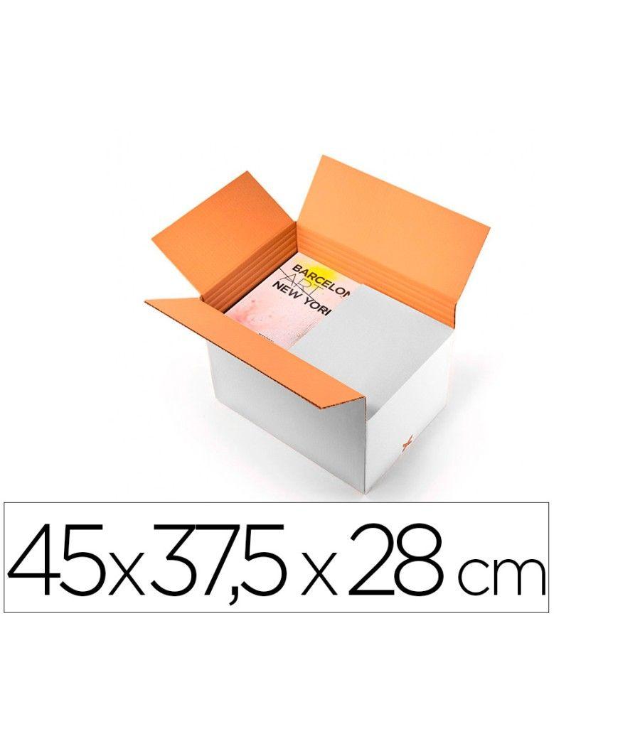 Caja para embalar q-connect blanca regulable en altura doble canal 450x280 mm - Imagen 2