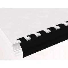 Canutillo q-connect redondo 8 mm plástico negro capacidad 40 hojas caja de 100 unidades - Imagen 5