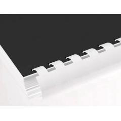Canutillo q-connect redondo 16 mm plástico blanco capacidad 145 hojas caja de 50 unidades - Imagen 5