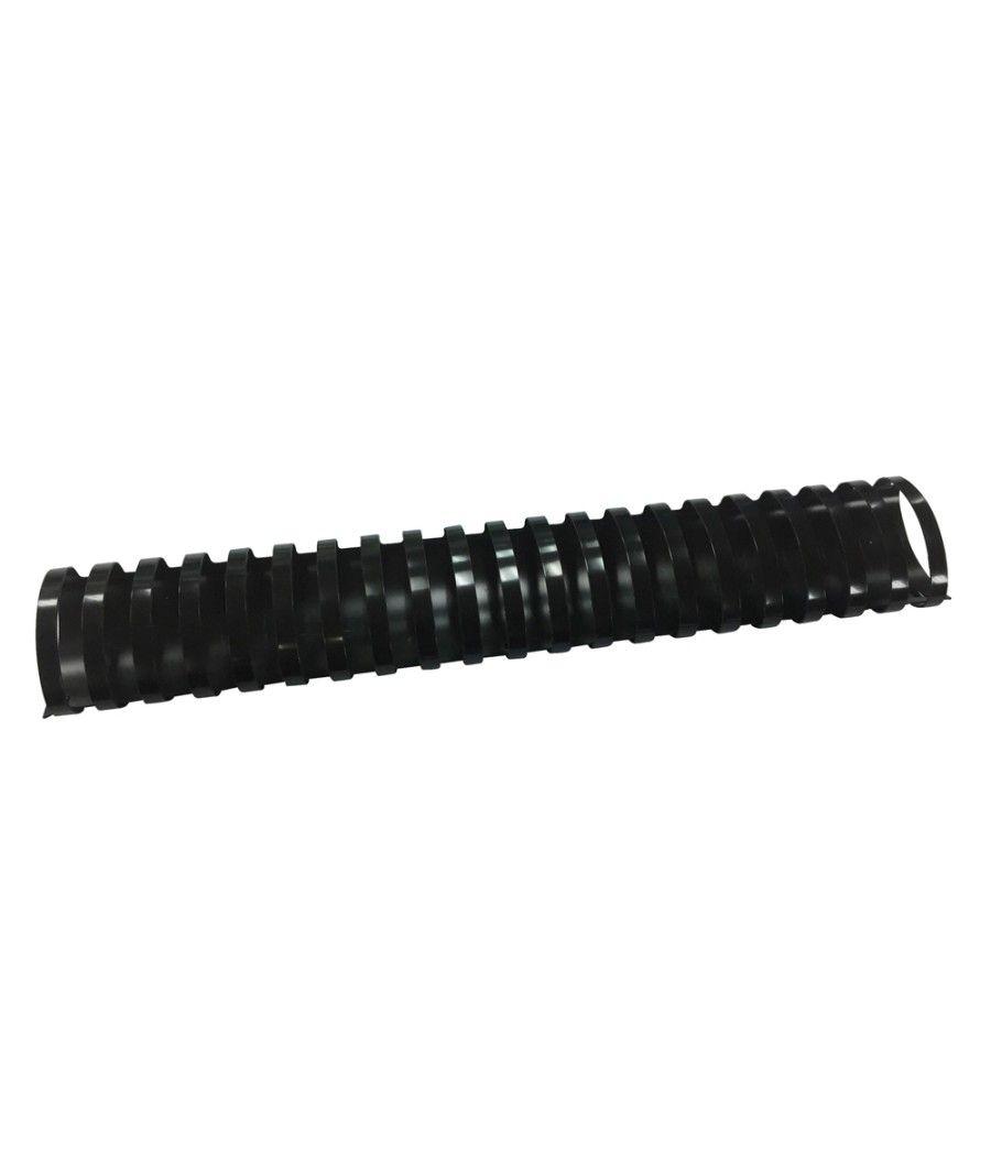 Canutillo q-connect ovalado 51 mm plástico negro capacidad 490 hojas caja de 10 unidades - Imagen 3