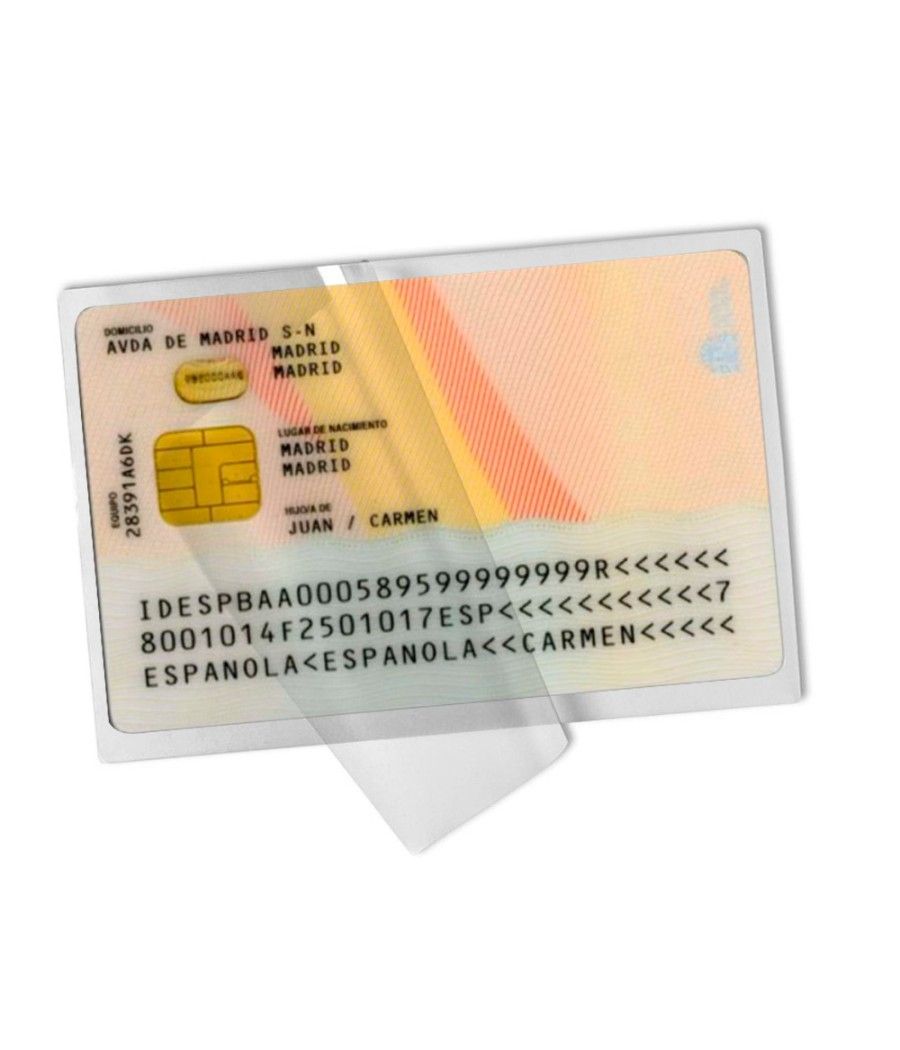 Bolsa de plastificar q-connect 110 x 75 mm 125 mc carnet de identidad caja de 100 unidades - Imagen 5