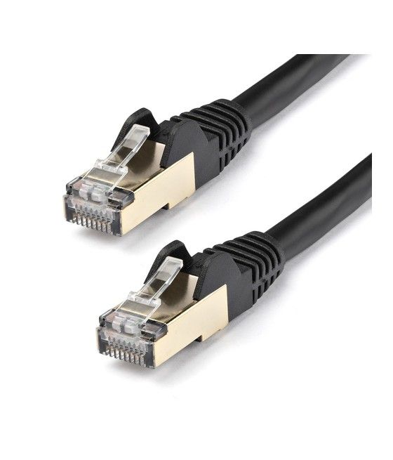 StarTech.com Cable de 10m de Red Ethernet CAT6a Negro RJ45 STP - Imagen 1
