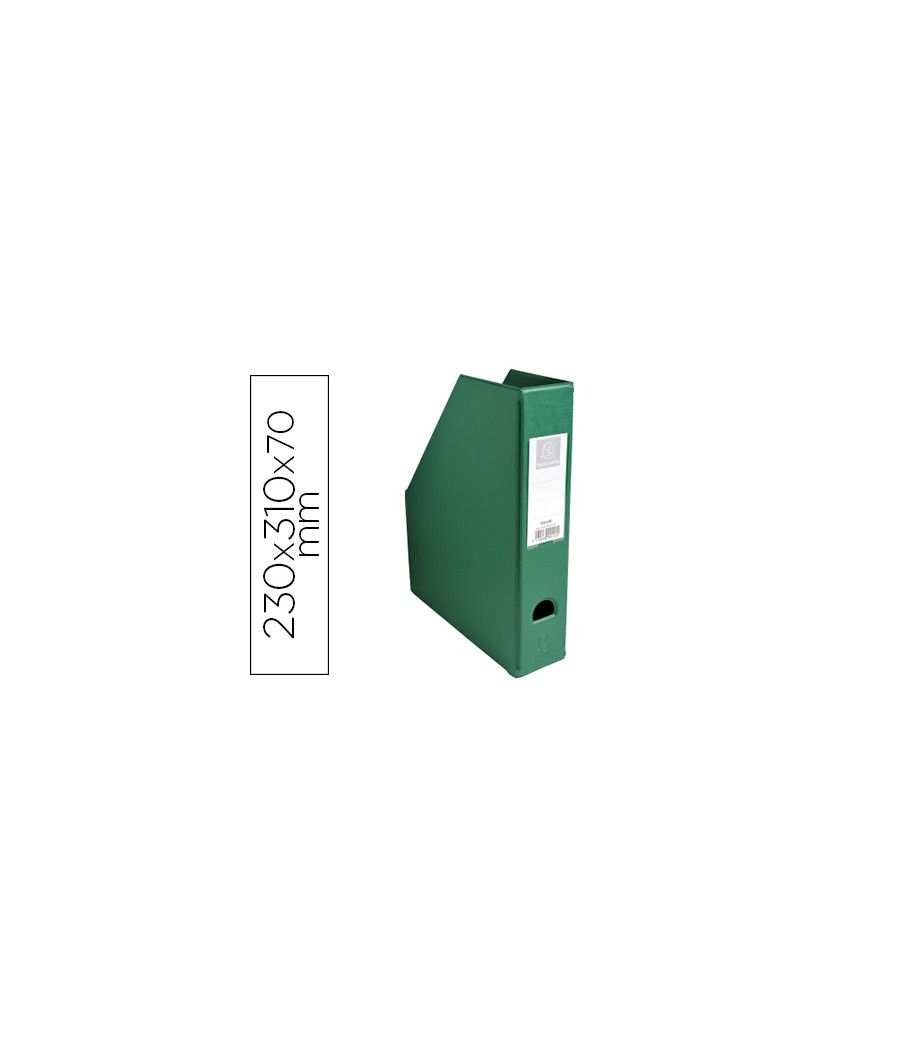 Revistero exacompta pvc lomo 70mm color verde 230x310x70 mm - Imagen 2