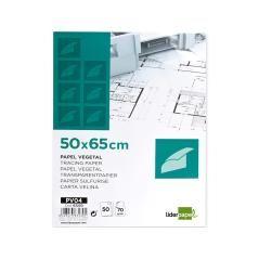 Papel dibujo liderpapel 50x65cm 70g/m2 vegetal PACK 50 UNIDADES - Imagen 3