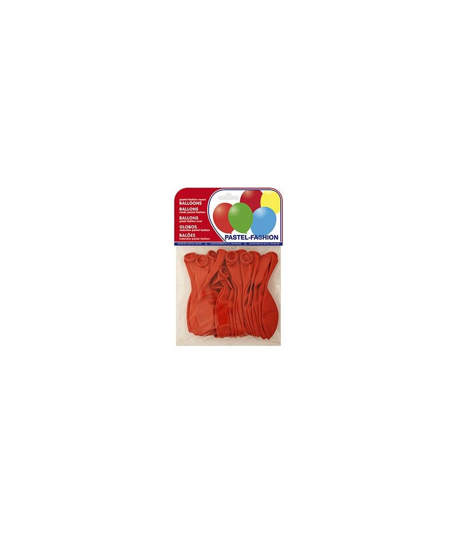 Globos pastel rojo bolsa de 20 unidades - Imagen 2