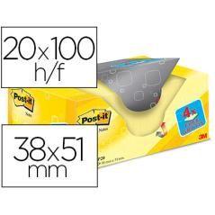 Bloc de notas adhesivas quita y pon post-it super sticky amarillo canario 38x51 mm pack promocional 16+4 gratis - Imagen 2