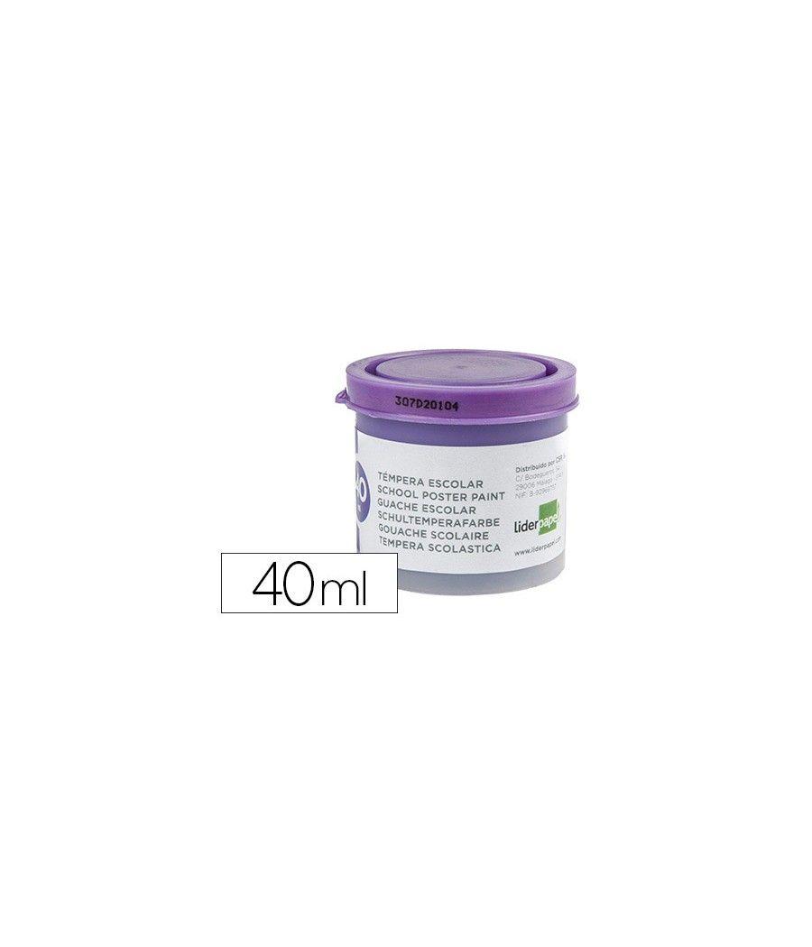 Tempera liderpapel escolar 40 ml violeta PACK 5 UNIDADES - Imagen 2