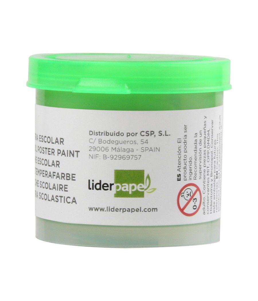 Tempera liderpapel escolar 40 ml verde claro PACK 5 UNIDADES - Imagen 3