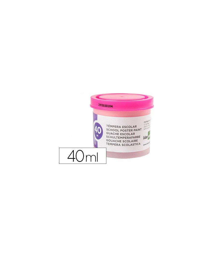 Tempera liderpapel escolar 40 ml rosa PACK 5 UNIDADES - Imagen 2