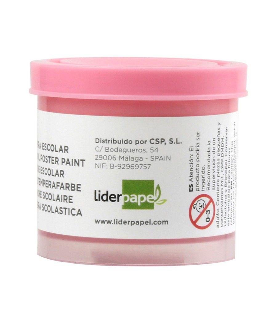 Tempera liderpapel escolar 40 ml rosa PACK 5 UNIDADES - Imagen 3