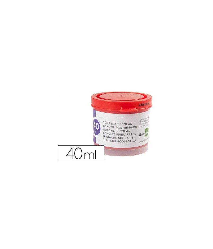 Tempera liderpapel escolar 40 ml rojo PACK 5 UNIDADES - Imagen 2