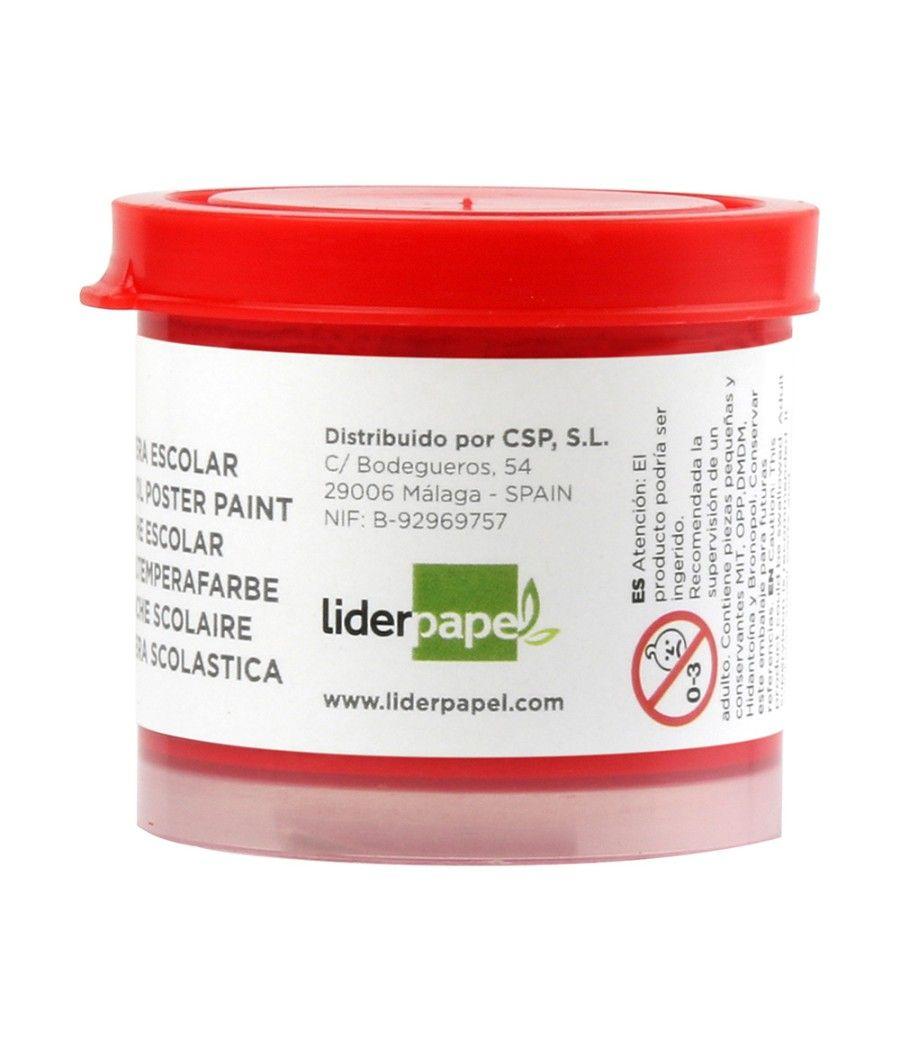 Tempera liderpapel escolar 40 ml rojo PACK 5 UNIDADES - Imagen 3