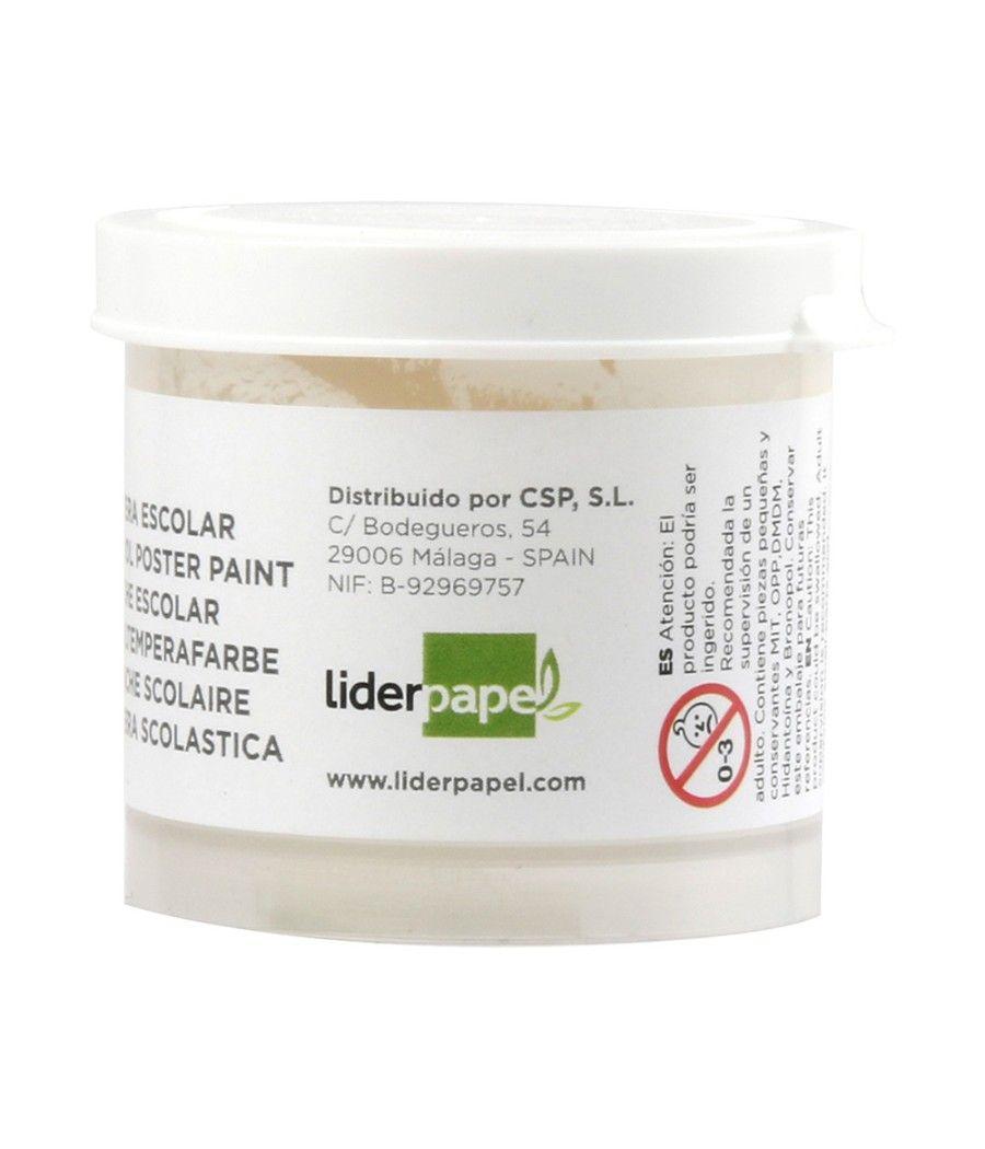 Tempera liderpapel escolar 40 ml blanco PACK 5 UNIDADES - Imagen 3