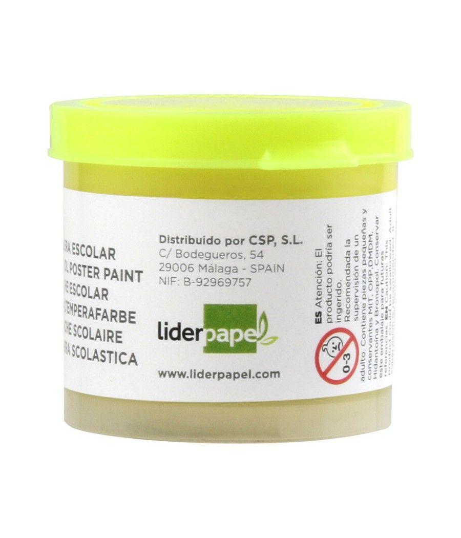 Tempera liderpapel escolar 40 ml amarillo limon PACK 5 UNIDADES - Imagen 3