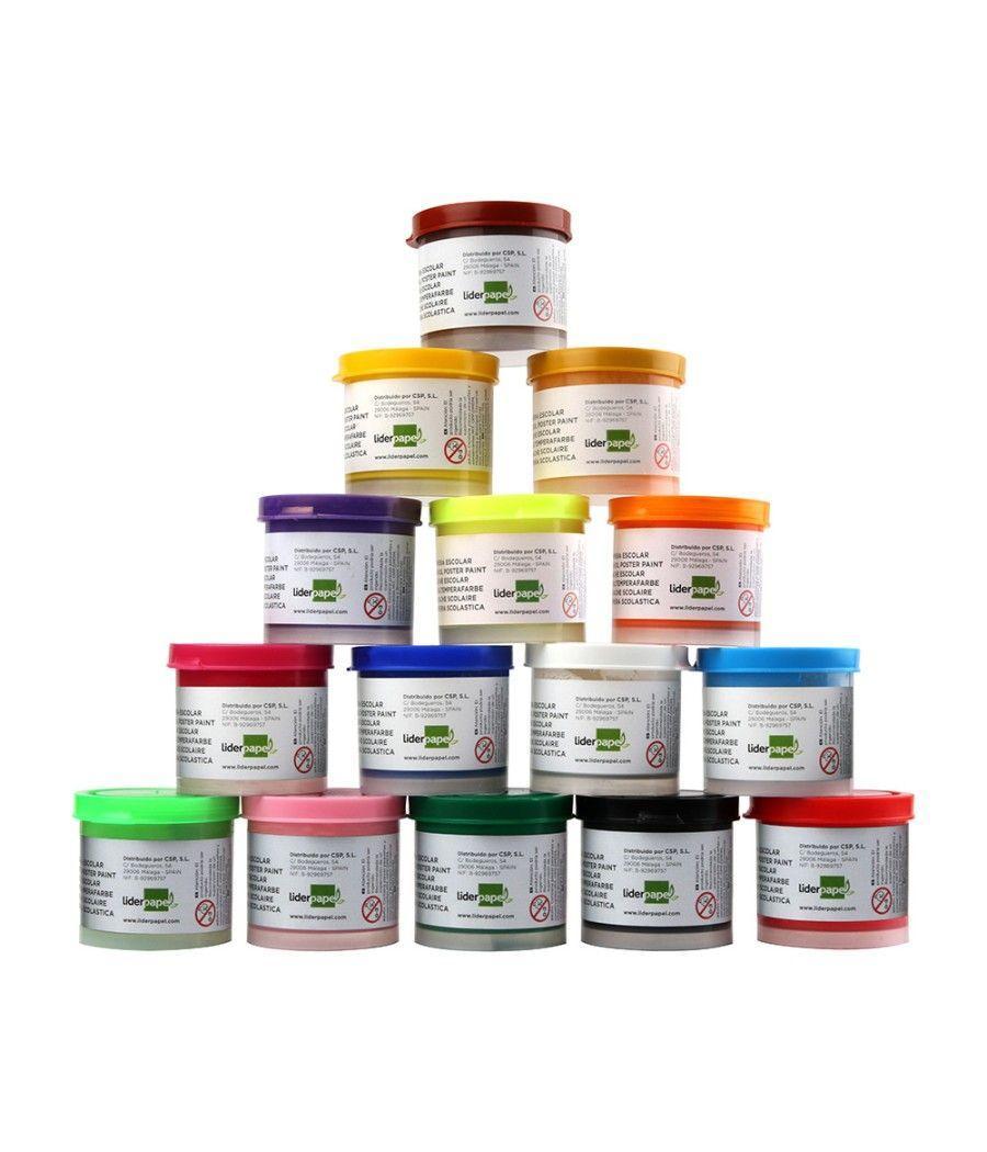 Tempera liderpapel escolar 40 ml amarillo limon PACK 5 UNIDADES - Imagen 6