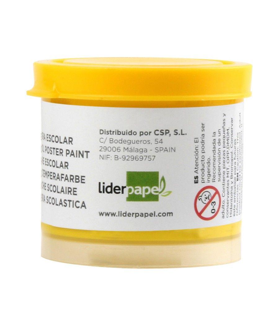 Tempera liderpapel escolar 40 ml amarillo PACK 5 UNIDADES - Imagen 3