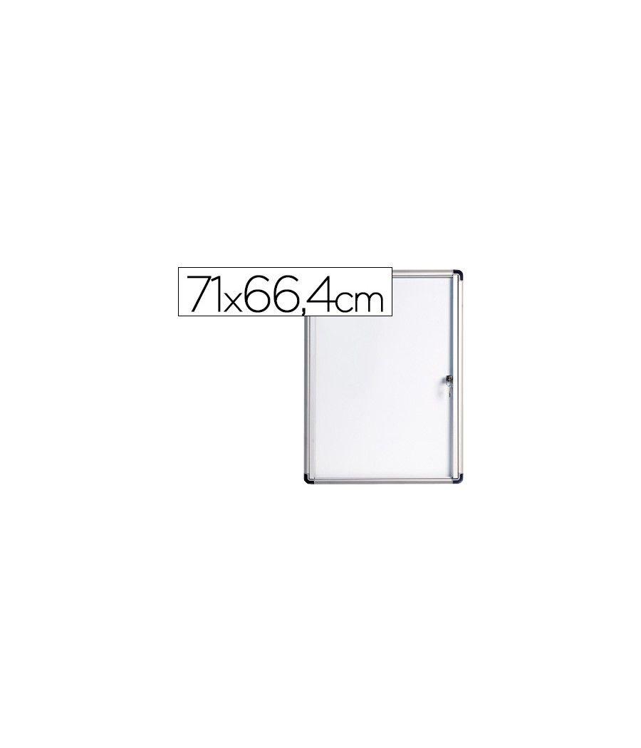 Vitrina de anuncios bi-office fondo magnetico extraplana de interior 710x664 mm - Imagen 2
