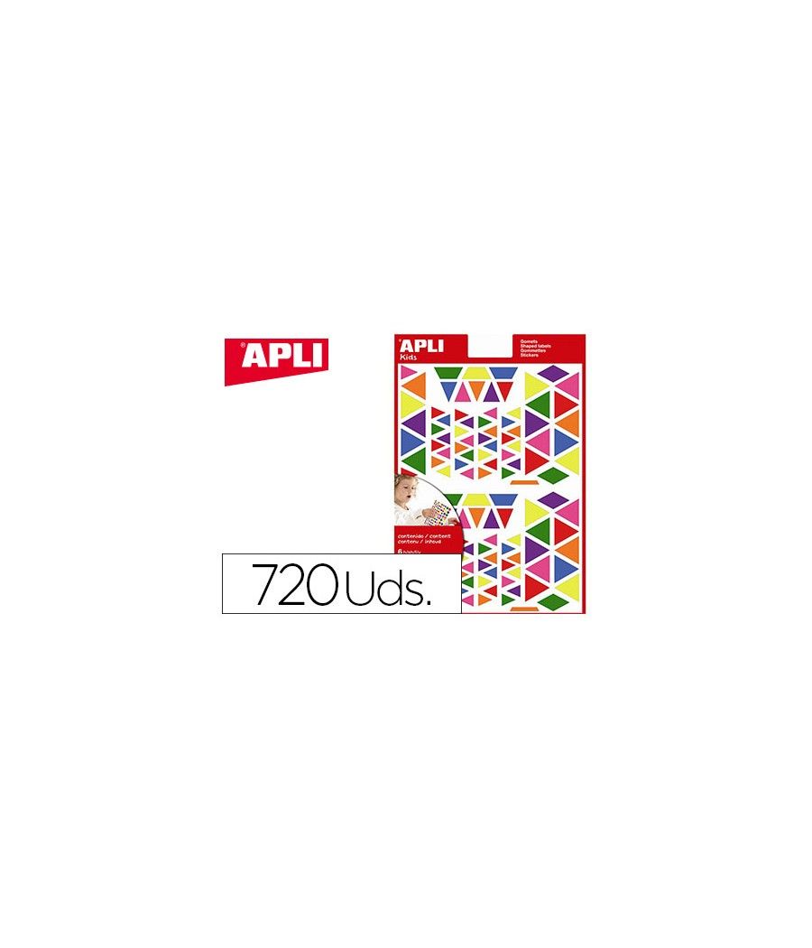 Gomets apli autoadhesivo triangulo multicolor blister de 720 unidades surtidas - Imagen 2
