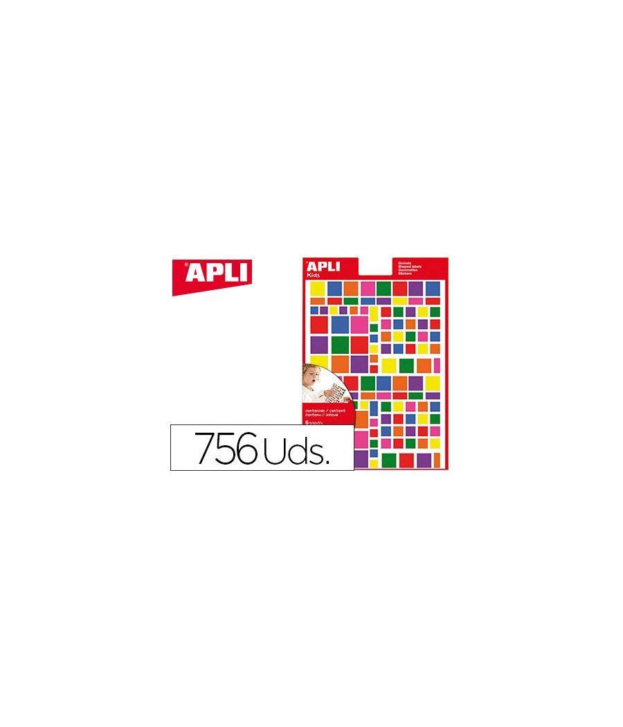 Gomets apli autoadhesivo cuadrado multicolor blister de 756 unidades surtidas - Imagen 2