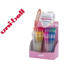 Bolígrafo uni ball um-120 signo 0,7 mm tinta gel expositor de 48 colores con purpurina - Imagen 2