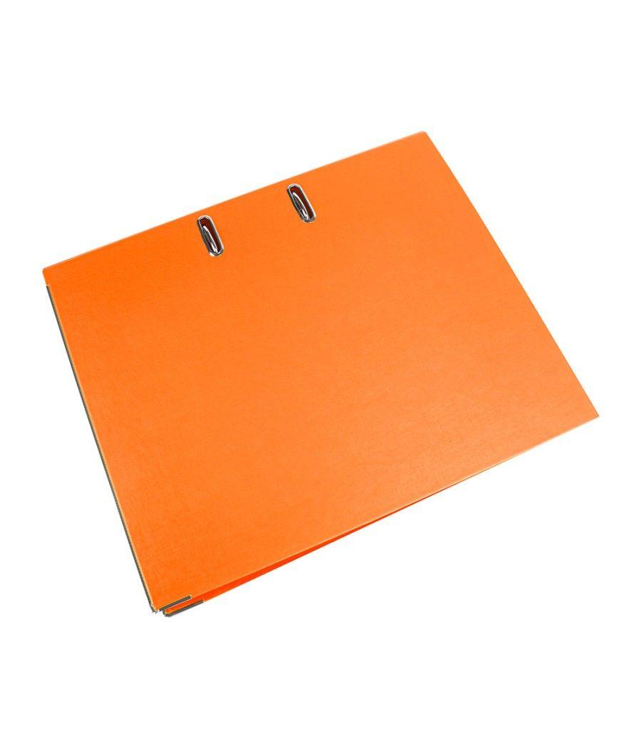 Archivador de palanca liderpapel folio documenta forrado pvc con rado lomo 75mm naranja con compresor - Imagen 9