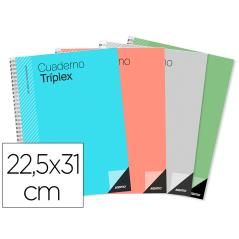 Additio cuaderno triplex para el profesorado espiral doble 144 pÁginas pvc c/surtidos