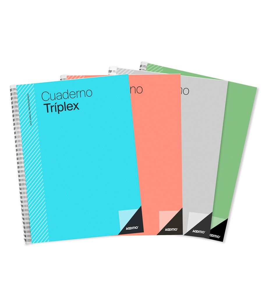 Cuaderno triplex additio plan de curso evaluacion agenda plan semanal y tutorias fundas transparentes 22,5x31cm - Imagen 3