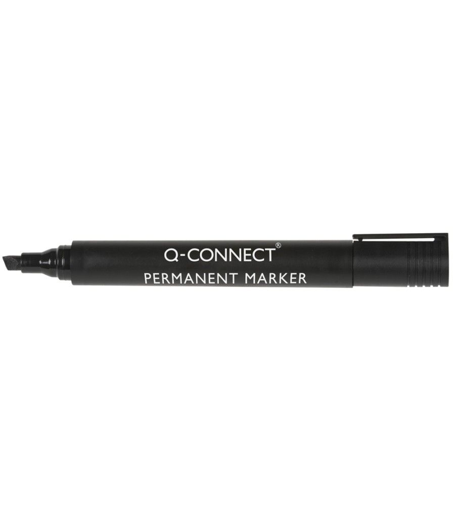 Rotulador q-connect marcador permanente negro punta biselada 5.0 mm PACK 10 UNIDADES - Imagen 3