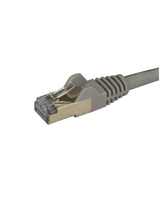 StarTech.com Cable de 0,5m de Red Ethernet RJ45 Cat6a Blindado STP - Cable sin Enganche Snagless - Gris - Imagen 3