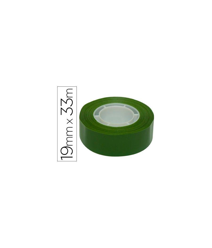 Cinta adhesiva apli 33 mt x 19 mm color verde PACK 8 UNIDADES - Imagen 2