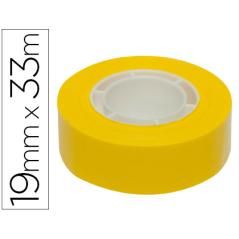 Cinta adhesiva apli 33 mt x 19 mm color amarillo PACK 8 UNIDADES