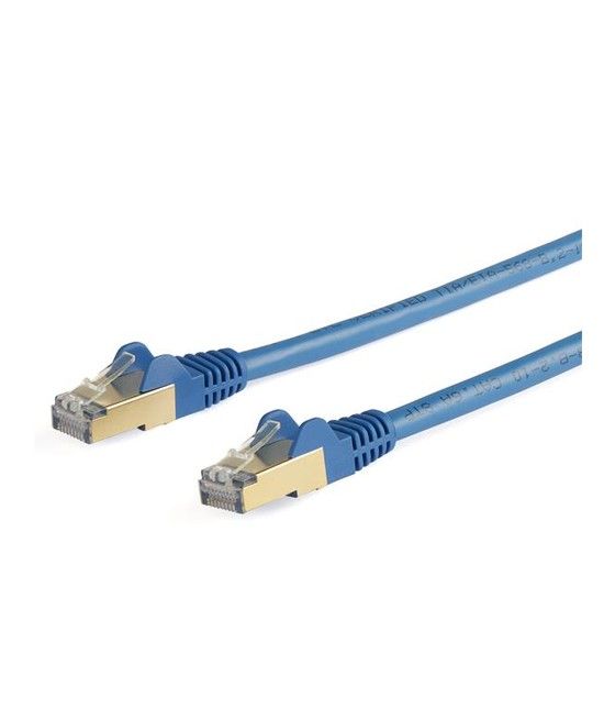 StarTech.com Cable de 5m de Red Ethernet CAT6a Azul RJ45 STP - Imagen 1