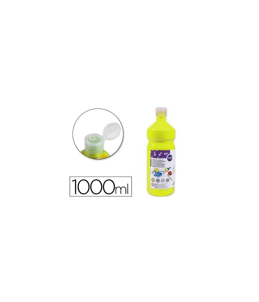 Tempera líquida liderpapel escolar 1000 ml amarillo limon - Imagen 2