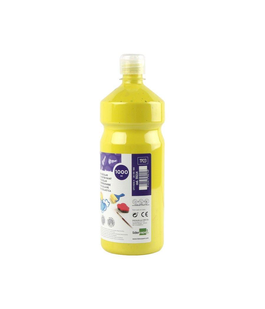 Tempera líquida liderpapel escolar 1000 ml amarillo limon - Imagen 3