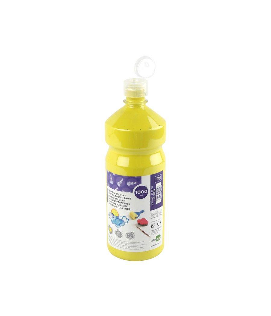 Tempera líquida liderpapel escolar 1000 ml amarillo limon - Imagen 4