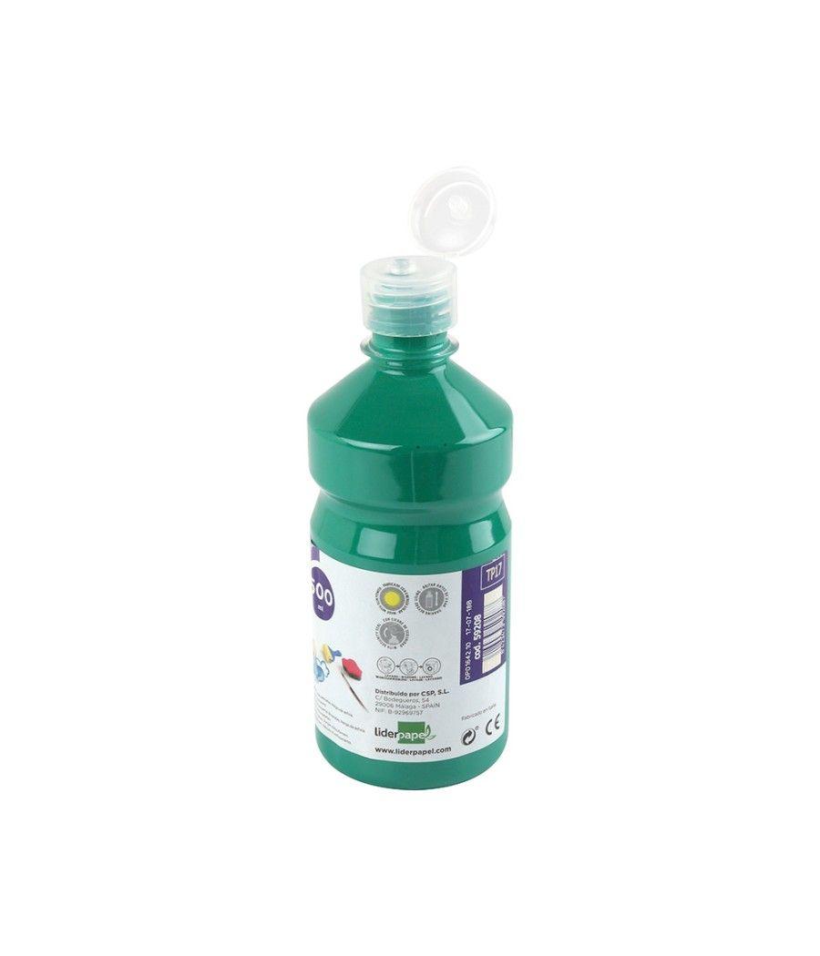 Tempera líquida liderpapel escolar 500 ml verde oscuro - Imagen 4