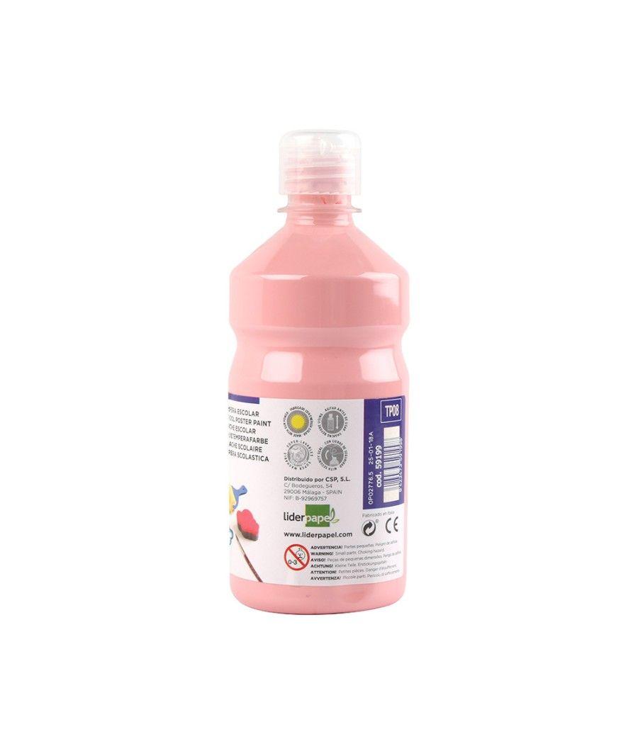 Tempera líquida liderpapel escolar 500 ml rosa - Imagen 3