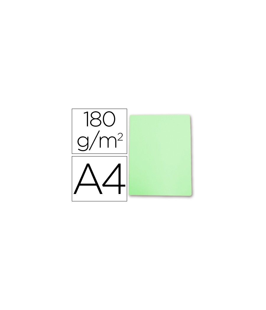 Subcarpeta cartulina gio din a4 verde pastel 180 g/m2 PACK 50 UNIDADES - Imagen 2