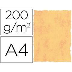 Papel pergamino din a4 200 gr color marmol amarillo paquete de 25 hojas - Imagen 2